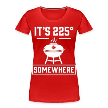 Humor Barbecue Grill Dad | BBQ Master Gift - Women's Premium Organic T-Shirt - red - Front - Mia (176cm)