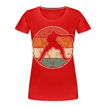 Boxen Grafik Vintage-Stil Für Boxer Und Trainer - Frauen Premium Bio T-Shirt - Rot - Vorne - Mia (176cm)