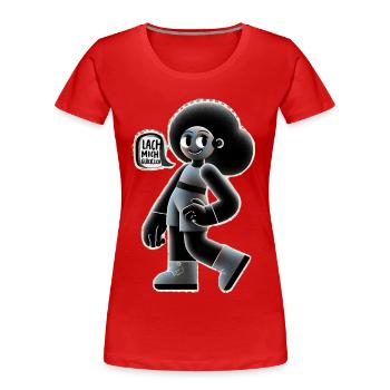 Afrofreund Lebensfreude Illustration - Frauen Premium Bio T-Shirt - Rot - Vorne - Mia (176cm)