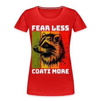 Coati Nasenbär - T-shirt bio Premium Femme - rouge - Devant - Mia (176cm)