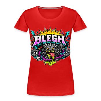 Blegh Comic Edition - Frauen Premium Bio T-Shirt - Rot - Vorne - Mia (176cm)
