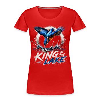 König des See-Eisvögels - Frauen Premium Bio T-Shirt - Rot - Vorne - Mia (176cm)