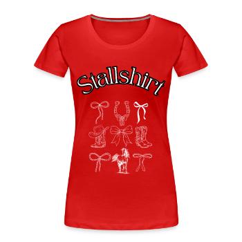 Stable Shirt Western Symbols - Women's Premium Organic T-Shirt - red - Front - Mia (176cm)