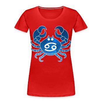 Cancer and the universe - Women's Premium Organic T-Shirt - red - Front - Mia (176cm)