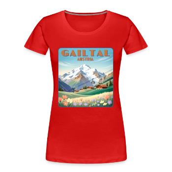 Gailtal Valley - Women's Premium Organic T-Shirt - red - Front - Mia (176cm)