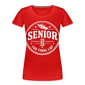 Diplom 2026 Sportgeschenkidee der Oberstufe - Frauen Premium Bio T-Shirt - Rot - Vorne - Mia (176cm)