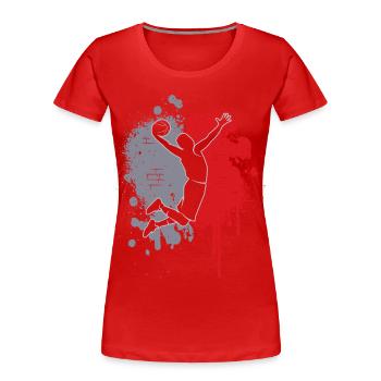 Basketball Players Basketball Players Basketball - Women's Premium Organic T-Shirt - red - Front - Mia (176cm)