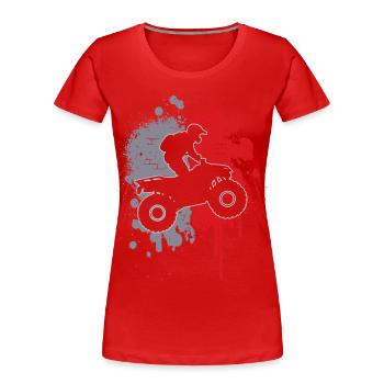 Quad Color Blobs ATV Quad Riders Enfants Hommes Garçons - T-shirt bio Premium Femme - rouge - Devant - Mia (176cm)