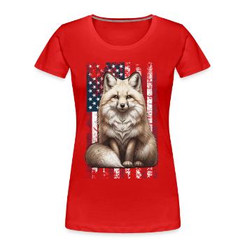 Swift Fox US Swiftfuchs - T-shirt bio Premium Femme - rouge - Devant - Mia (176cm)