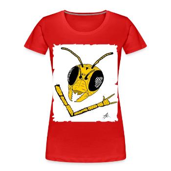 Wasp Streetwear Graphic - Women's Premium Organic T-Shirt - red - Front - Mia (176cm)