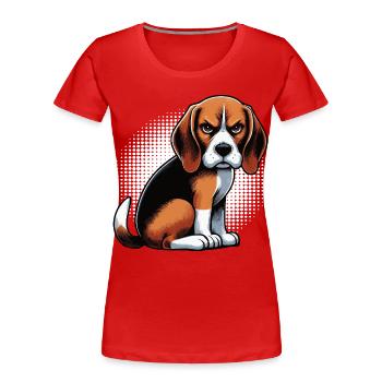 Beagle Beagle owner Beagle owner beagle dog - Women's Premium Organic T-Shirt - red - Front - Mia (176cm)