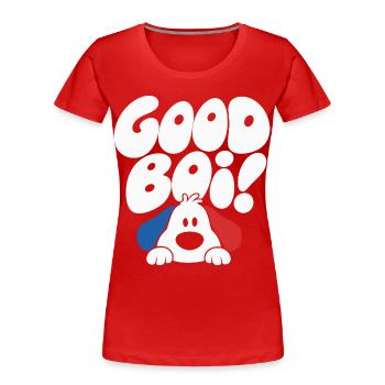 Good Boy Dog Rétro Design - T-shirt bio Premium Femme - rouge - Devant - Mia (176cm)