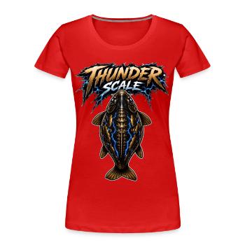 Écaille de tonnerre de la pêche à la carpe commune - T-shirt bio Premium Femme - rouge - Devant - Mia (176cm)
