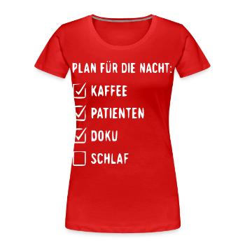 Nachtcheckliste Kaffee
Patienten Doku - Frauen Premium Bio T-Shirt - Rot - Vorne - Mia (176cm)