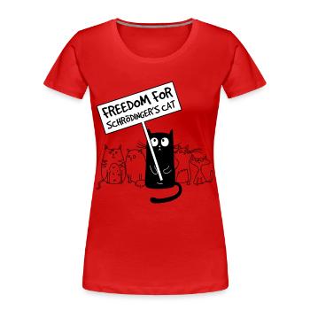 Schrödingers Katze Physik Nerd Geschenk - Frauen Premium Bio T-Shirt - Rot - Vorne - Mia (176cm)