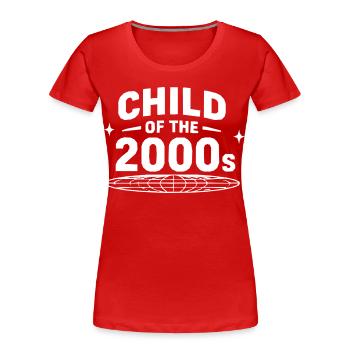 Enfants de la nostalgie des années 2000 - T-shirt bio Premium Femme - rouge - Devant - Mia (176cm)