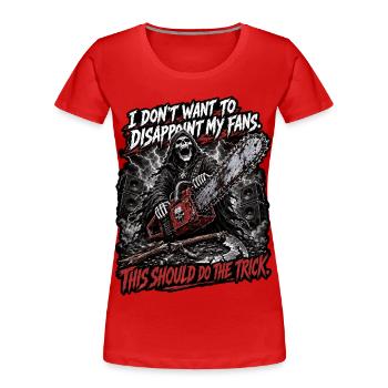 Ça devrait faire l’affaire - T-shirt bio Premium Femme - rouge - Devant - Mia (176cm)
