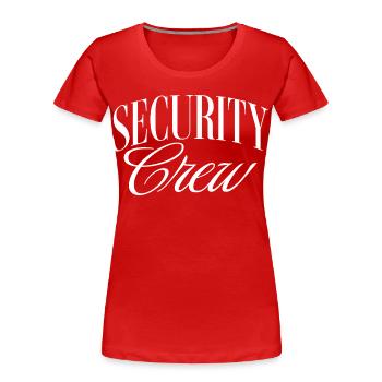 Équipe de sécurité - T-shirt bio Premium Femme - rouge - Devant - Mia (176cm)