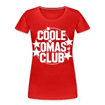 Stars du club de grand-mère cool - T-shirt bio Premium Femme - rouge - Devant - Mia (176cm)