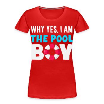 Dictons drôles de nageurs et conception de clubs de natation - T-shirt bio Premium Femme - rouge - Devant - Mia (176cm)