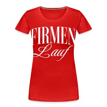 Company Run - Women's Premium Organic T-Shirt - red - Front - Mia (176cm)