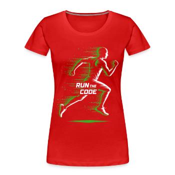 Programmers – Coding Developers & Computer Scientists - Women's Premium Organic T-Shirt - red - Front - Mia (176cm)