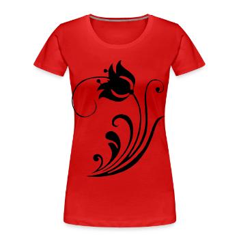 Strange Black Flower - Women's Premium Organic T-Shirt - red - Front - Mia (176cm)