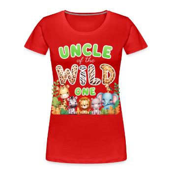 Uncle of the Wild One - Women's Premium Organic T-Shirt - red - Front - Mia (176cm)