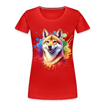 Australian Wild Dog Dingo - Women's Premium Organic T-Shirt - red - Front - Mia (176cm)