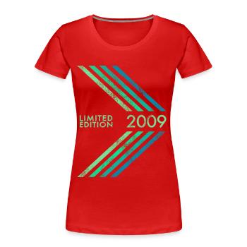 2009 Limited Edition Birthday Boys and Girls - Women's Premium Organic T-Shirt - red - Front - Mia (176cm)