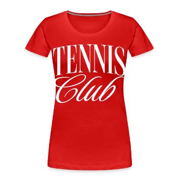 Tennis Club - T-shirt bio Premium Femme - rouge - Devant - Mia (176cm)