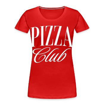Pizza Club - Women's Premium Organic T-Shirt - red - Front - Mia (176cm)