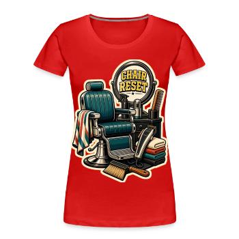 RÉINITIALISATION DE LA CHAISE - T-shirt bio Premium Femme - rouge - Devant - Mia (176cm)
