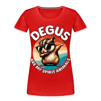 Lustige Degu Sprüche - Frauen Premium Bio T-Shirt - Rot - Vorne - Mia (176cm)