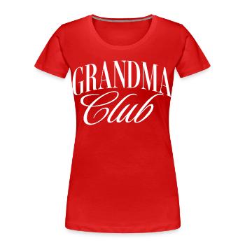 Grandma Club - Frauen Premium Bio T-Shirt - Rot - Vorne - Mia (176cm)