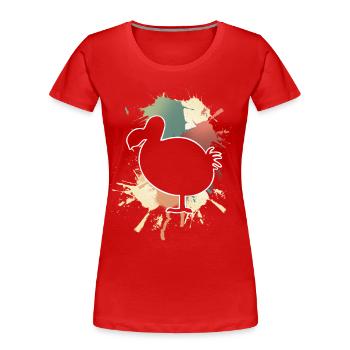 dodo - Women's Premium Organic T-Shirt - red - Front - Mia (176cm)
