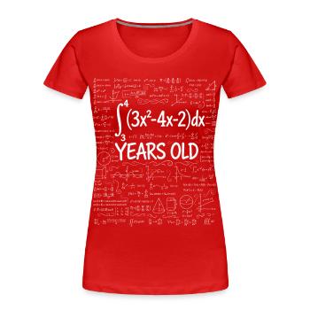 21. Geburtstag Analysis Mathe-Nerd Lustig - Frauen Premium Bio T-Shirt - Rot - Vorne - Mia (176cm)