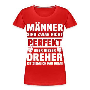 Dreher - Frauen Premium Bio T-Shirt - Rot - Vorne - Mia (176cm)
