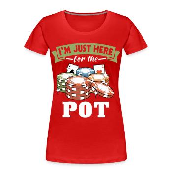 Poker Pokern - Frauen Premium Bio T-Shirt - Rot - Vorne - Mia (176cm)