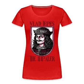 Vlad Tepes The Impaler Shield - Women's Premium Organic T-Shirt - red - Front - Mia (176cm)