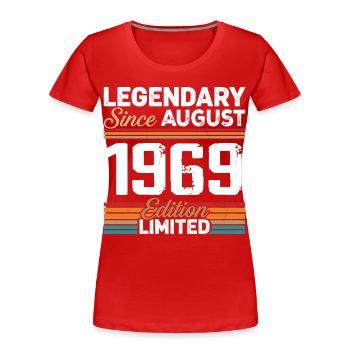 Legendär seit August 1969 Vintage Retro - Frauen Premium Bio T-Shirt - Rot - Vorne - Mia (176cm)