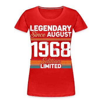 Legendary Since August 1968 Vintage Retro - Women's Premium Organic T-Shirt - red - Front - Mia (176cm)