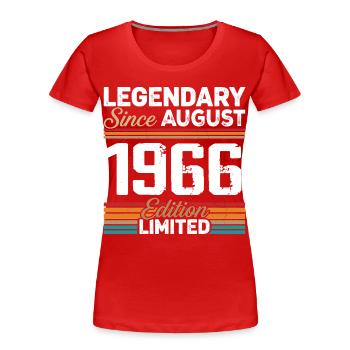 Légendaire Depuis Août 1966 Vintage Rétro - T-shirt bio Premium Femme - rouge - Devant - Mia (176cm)