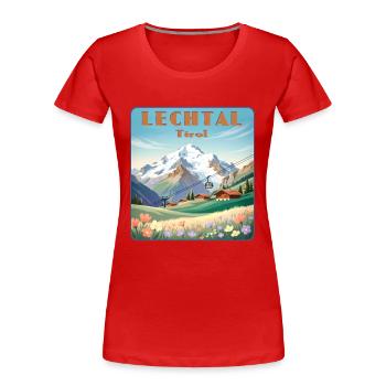 Lech Valley - Women's Premium Organic T-Shirt - red - Front - Mia (176cm)