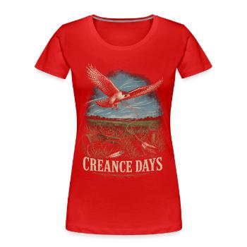 Falknerei Falkner Creance Days - Frauen Premium Bio T-Shirt - Rot - Vorne - Mia (176cm)
