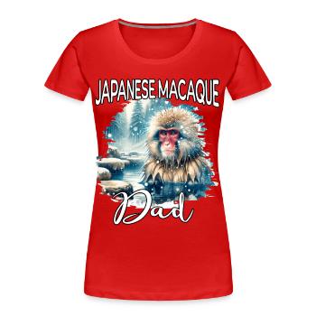 Japanmakak Papa - Frauen Premium Bio T-Shirt - Rot - Vorne - Mia (176cm)