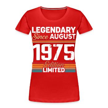 Légendaire Depuis Août 1975 Vintage Rétro - T-shirt bio Premium Femme - rouge - Devant - Mia (176cm)