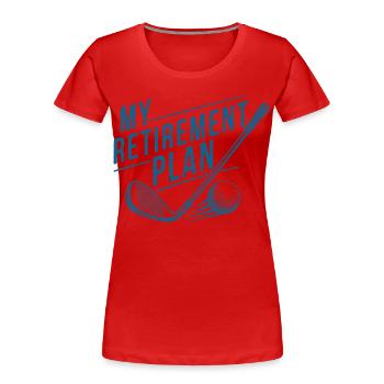 My Retirement Plan Golf - Frauen Premium Bio T-Shirt - Rot - Vorne - Mia (176cm)