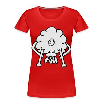 schaf von hinten - T-shirt bio Premium Femme - rouge - Devant - Mia (176cm)