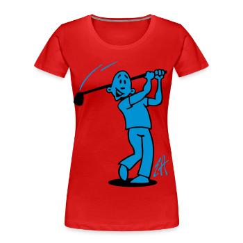 Golf - T-shirt bio Premium Femme - rouge - Devant - Mia (176cm)